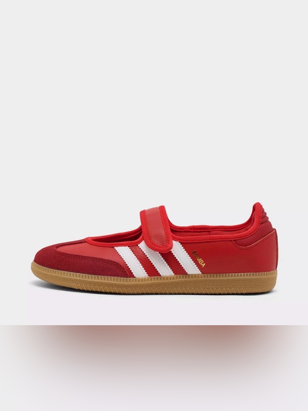 NEW adidas Samba Mary Jane Sneakers Red White Gum